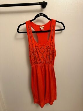Daytrip Bright Orange Sleeveless Top Dress
